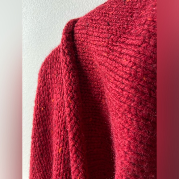 Cynthia Rowley red wool blend knit cardigan - Picture 6 of 7